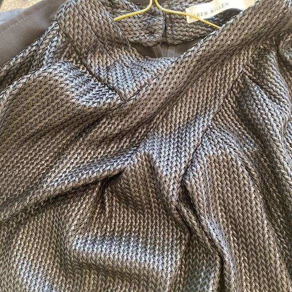 Karen Millen cross front, woven look sheer sleeveless blouse - Picture 8 of 9